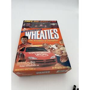 General Mills WHEATIES BILL ELLIOTT Cereal Box 2001 Dodge Intrepid R/T #9 Car